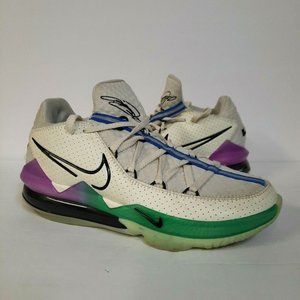Nike Lebron 17 XVII Low Glow In The Dark Shoes Sneakers White Mens Size 7.5
